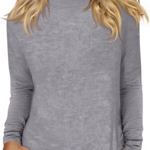 Elegant Gray Long Sleeve Women's Top